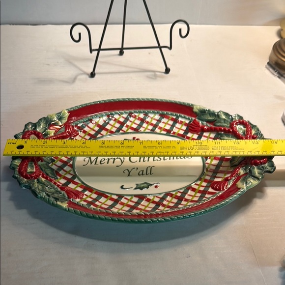 Festive Holiday Serving Platter - Red and Green